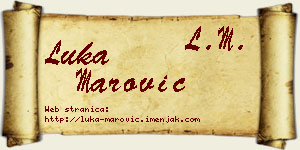 Luka Marović vizit kartica